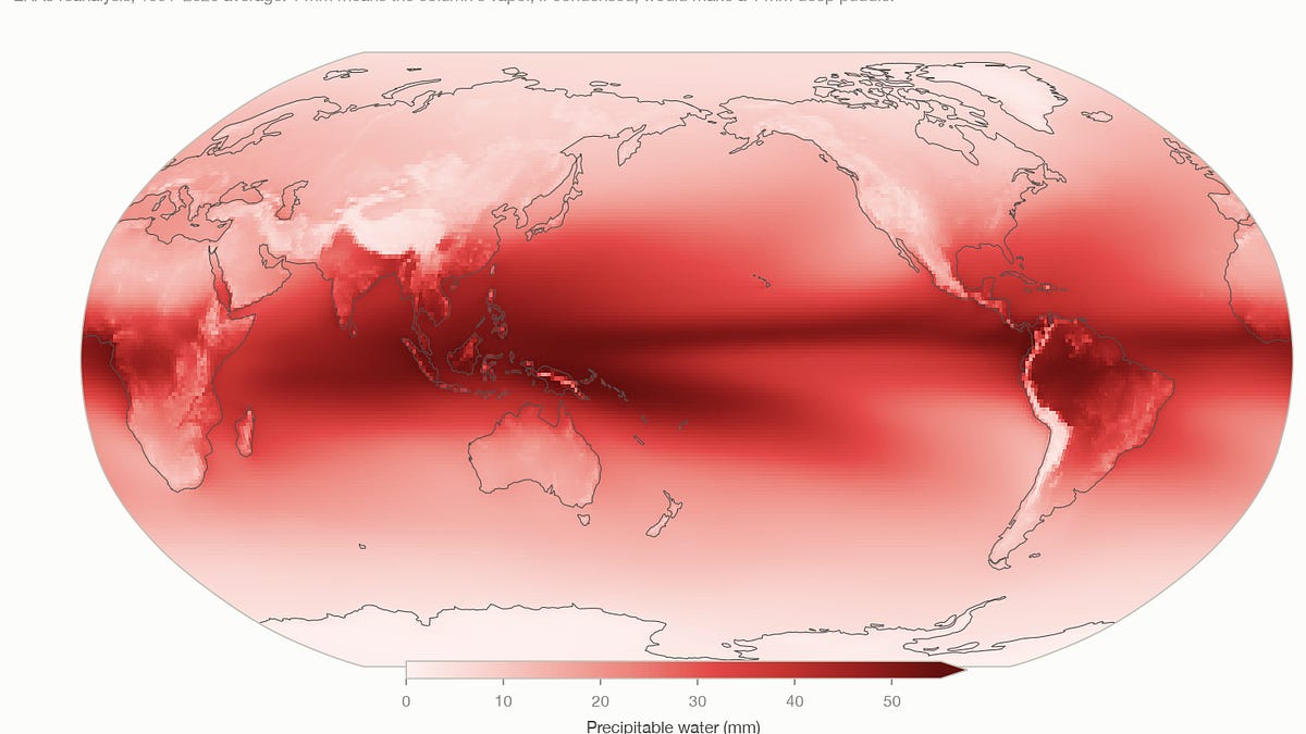 August 2026 sets atmospheric water vapor record, fueling extreme rainfall risk