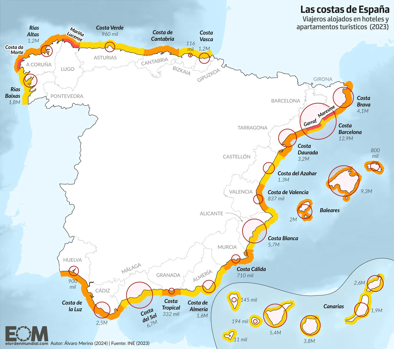 Mapa costas España Mapa costas España
