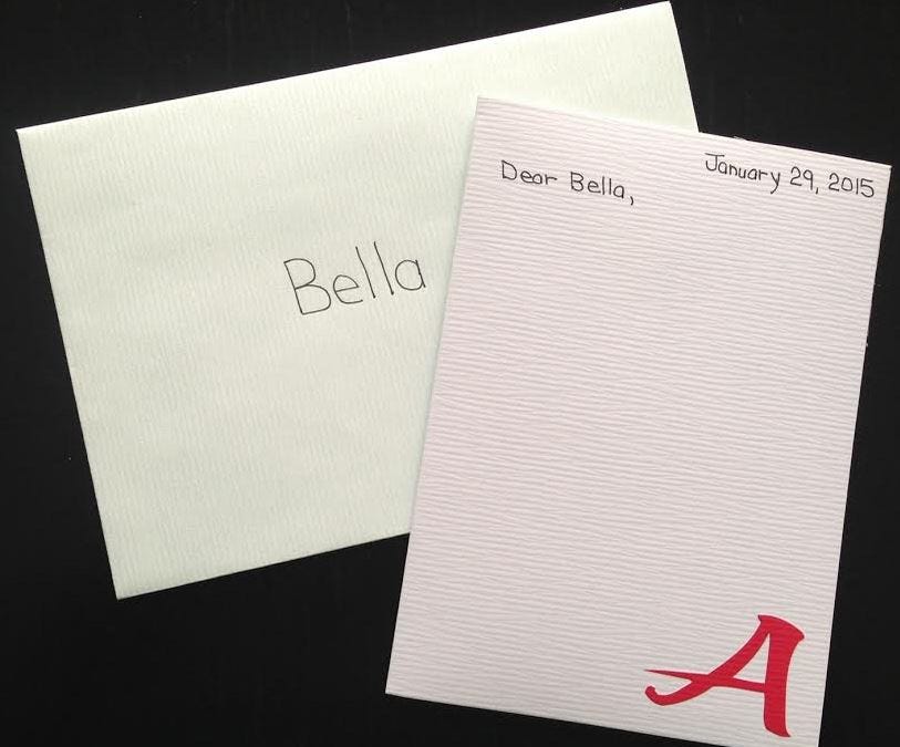Dear Bella (letter #2) - by april m lee