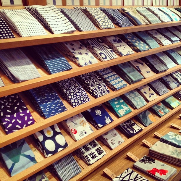 browsing tenugui at one of my local favorites (h/t @craigmod). browsing tenugui at one of my local favorites (h/t @craigmod).