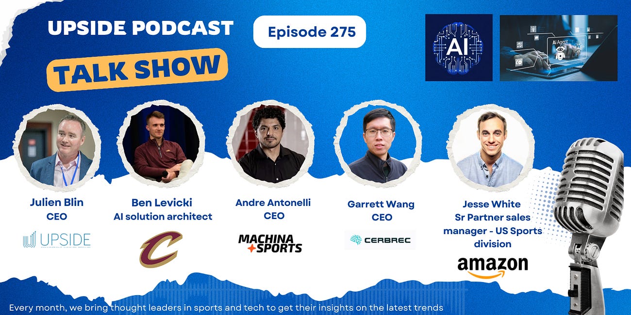 🔥Upside NBA Video Chat with Ben Levicki (Cavs/NBA), Jesse White (AWS), Garrett Wang (Cerbrec), Andre Antonelli (Machina Sports) On AI Agents in Elite Sports, Best Practices, Case Studies and More 