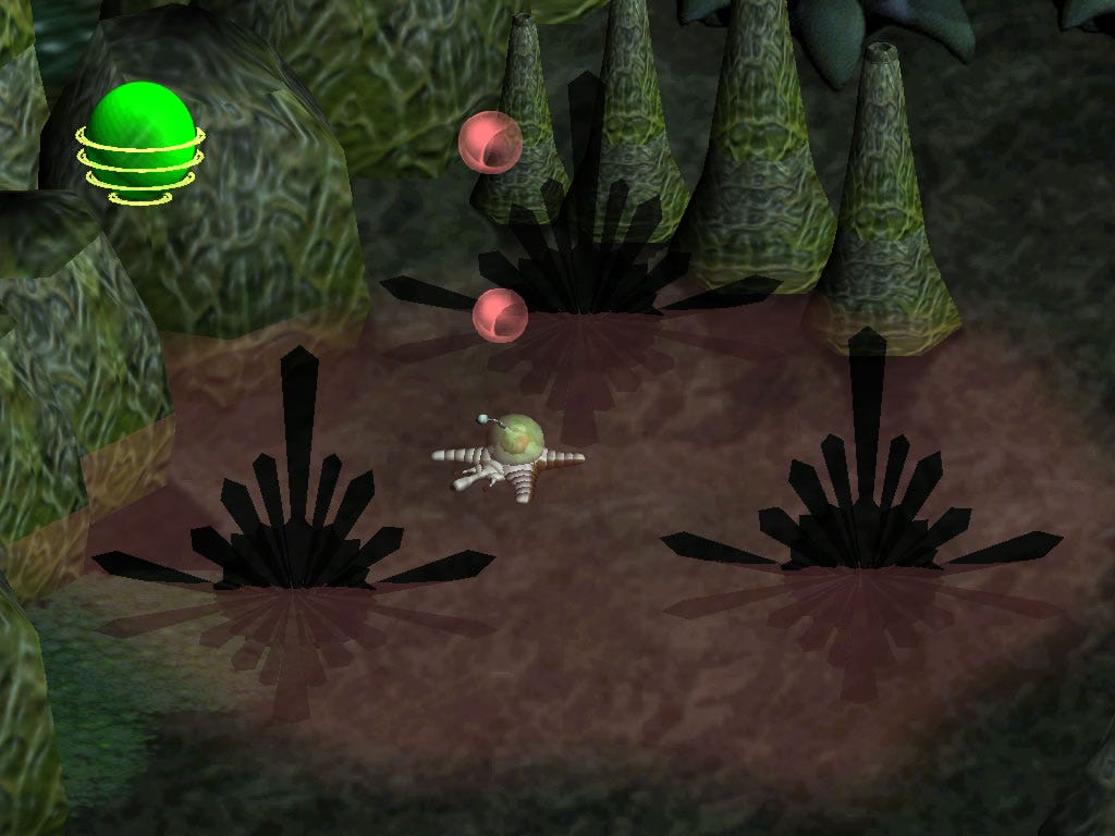 A screenshot of your first land-capable creature, preparing to metamorphosize.