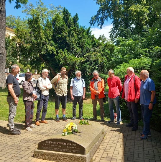 At Seume's grave