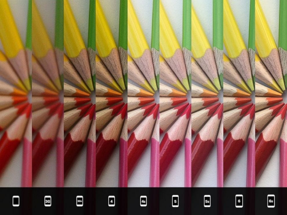 PHOTO: Lisa Bettany presented a comparsion of how the iPhone's camera evolved throughout the years.