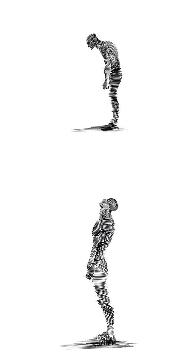 This may contain: three different images of a man in motion