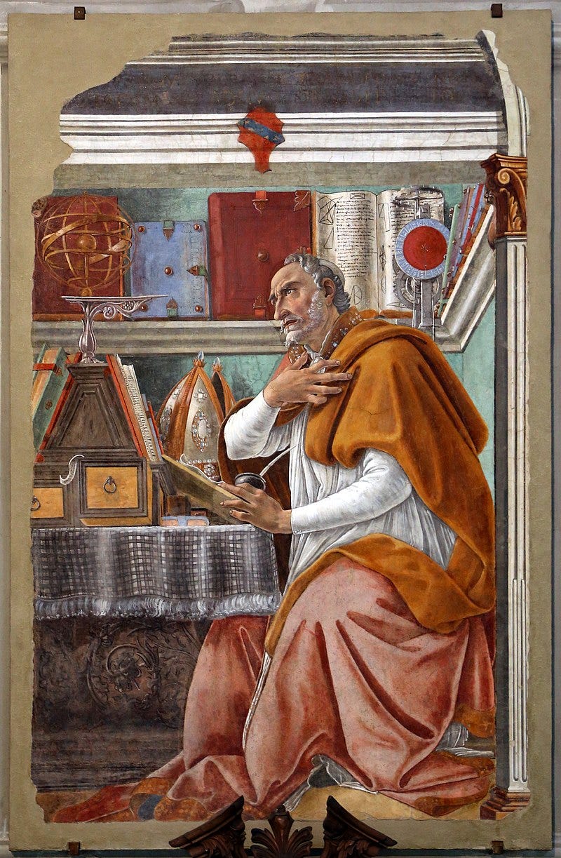 Saint Augustine in His Study (Botticelli, Ognissanti) - Wikipedia Saint Augustine in His Study (Botticelli, Ognissanti) - Wikipedia