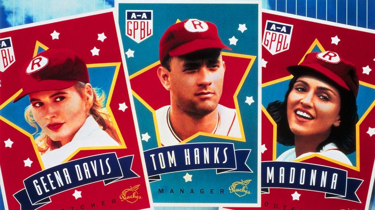 A League of Their Own [1992] Tom Hanks, Geena Davis, Rosie O'Donnell, and  Madonna play ball in this Penny Marshall classic : r/NetflixBestOf