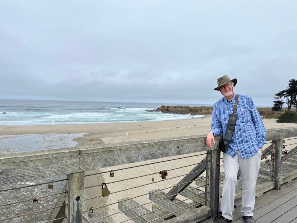 Dan standing by the seashore