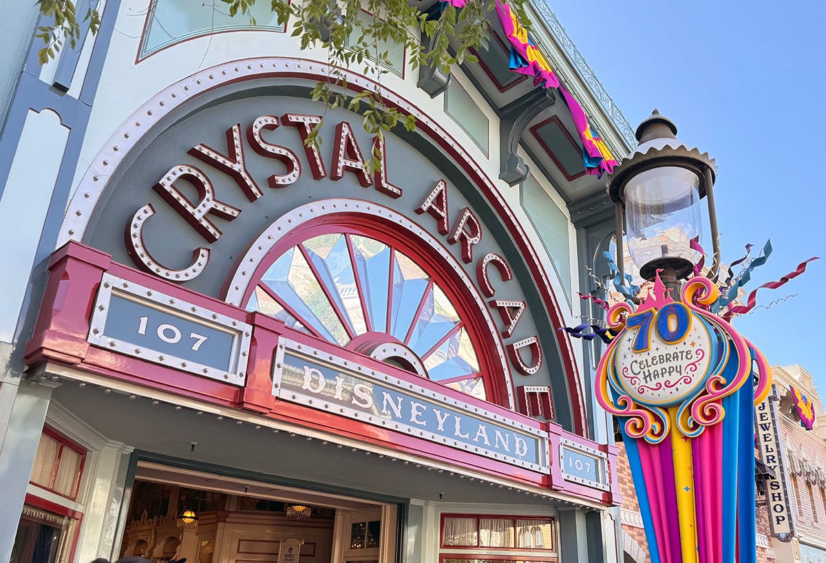 Disneyland 70th anniversary decor
