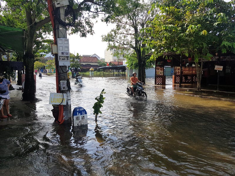 Flooded street