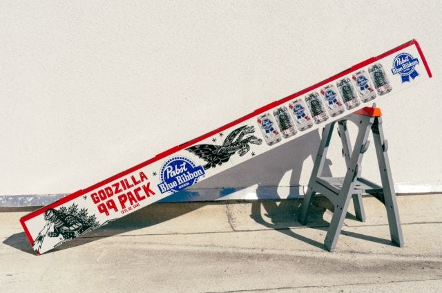 Pabst Blue Ribbon Beer Unleashes a Godzilla-Sized 99 Pack – American Craft  Beer