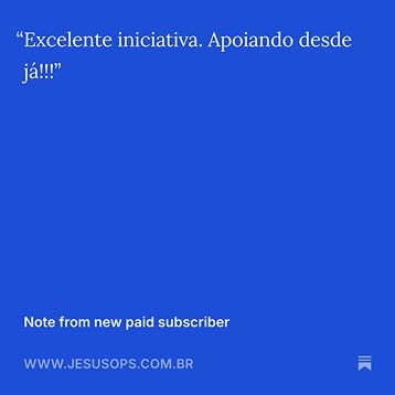 Depoimento de JesusOps por assinante do plano pago