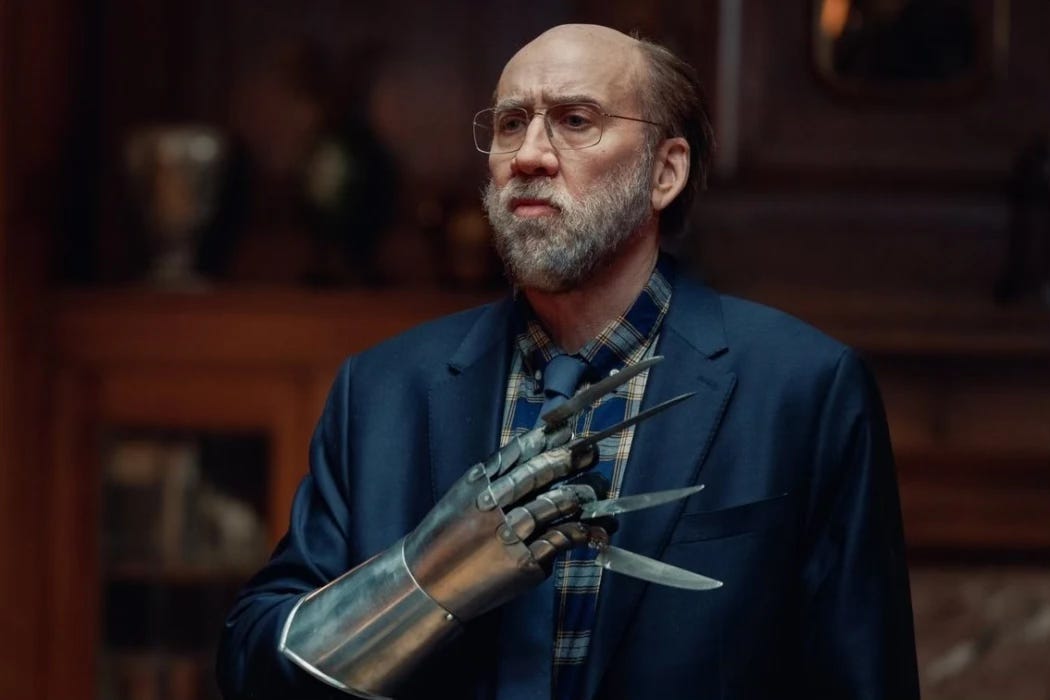 Still from the 2023 comedy Dream Scenario featuring Nicolas Cage