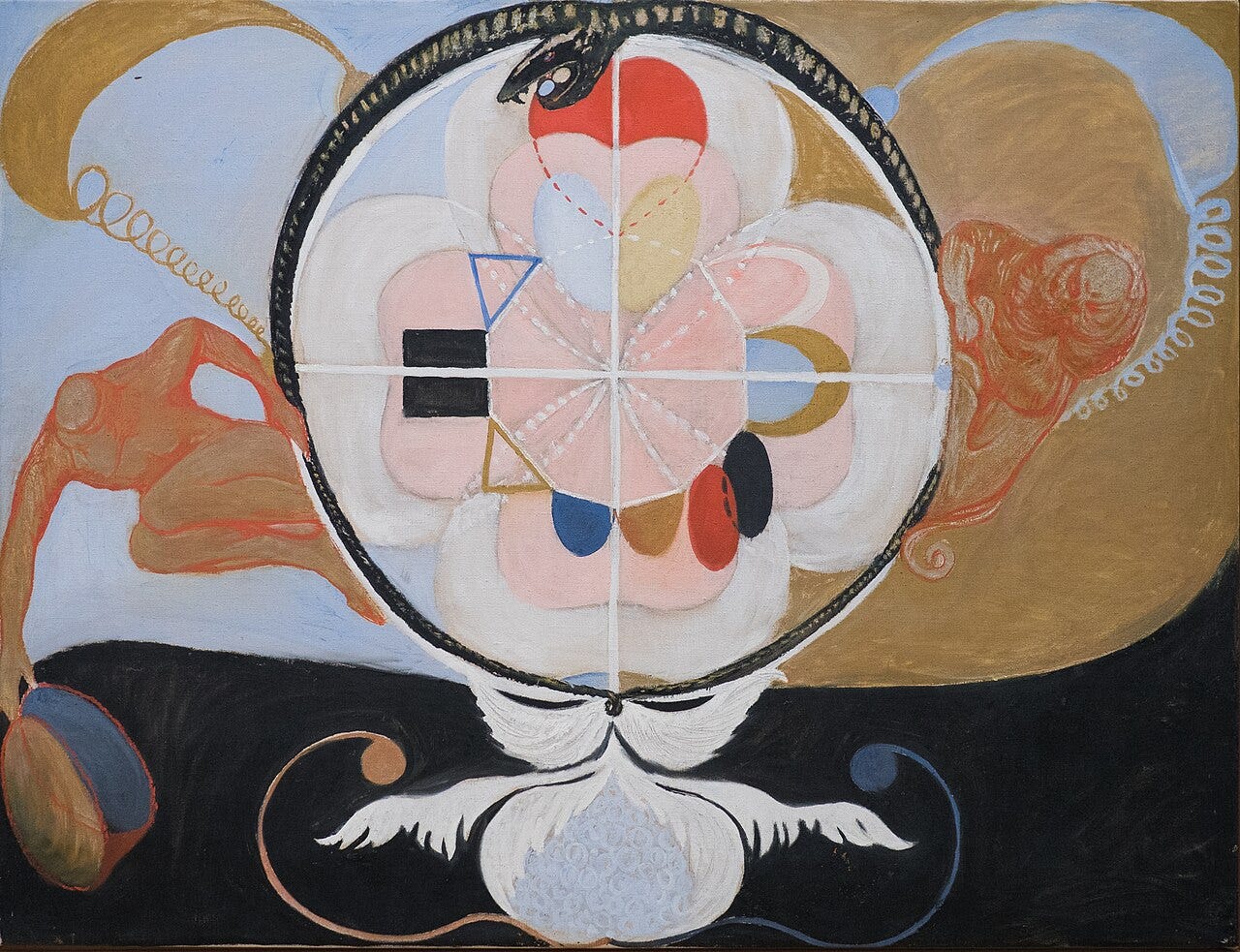 Evolution No 13 abstract painting by Hilma af Klint Evolution No 13 abstract painting by Hilma af Klint