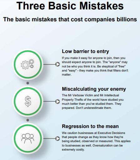 Three basic mistakes that companies often make