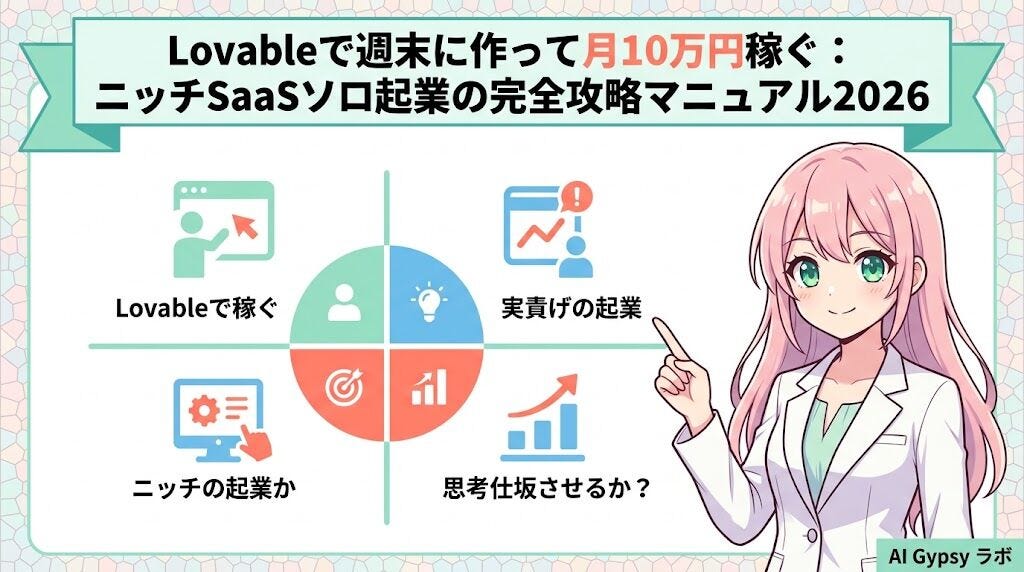 「広い市場のSaaS」に挑んでいる限り、月10万円には永遠に届かない