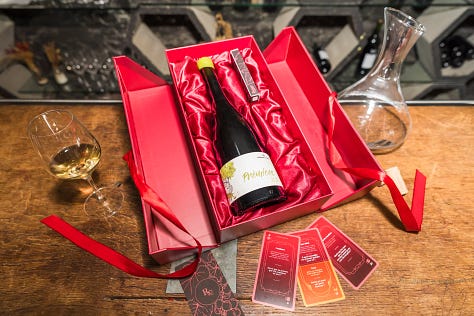 Jeu de dégustation de vin pour les couples amoureux