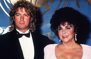 Larry Fortensky and Elizabeth Taylor