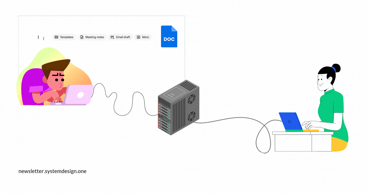 Google Docs use websockets for real time communication