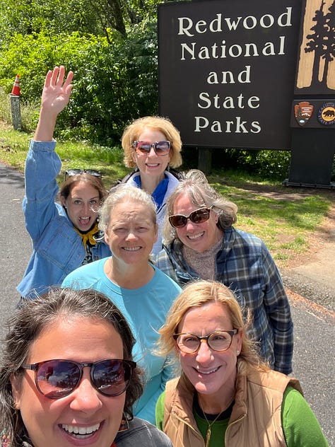 Jessica DeYoung led this retreat north of Brookings Oregon where we got to play on the beach, watch the waves, stay in a lovely AirBNB and walk through the redwoods.
