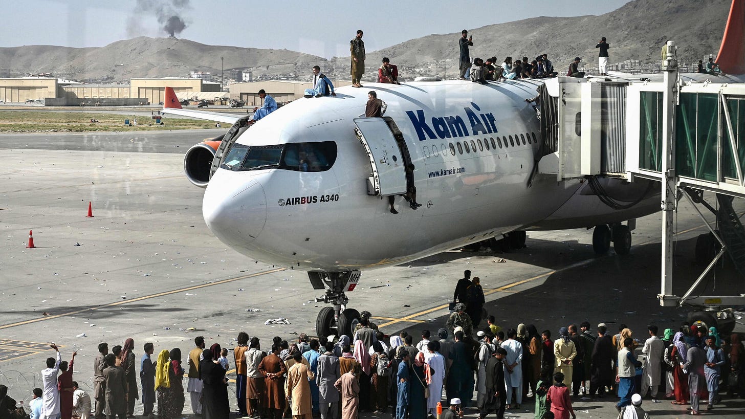 Watch: Scenes of Panic and Chaos at Kabul Airport