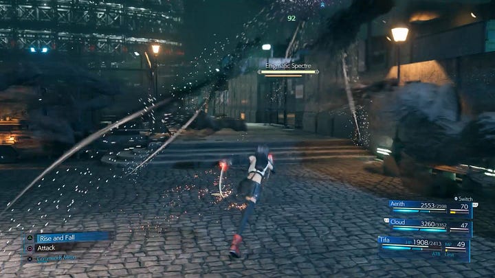 The Enigmatic Specter's "Flood" vs Sephiroth's "Negative Lifestream" in Advent Children.