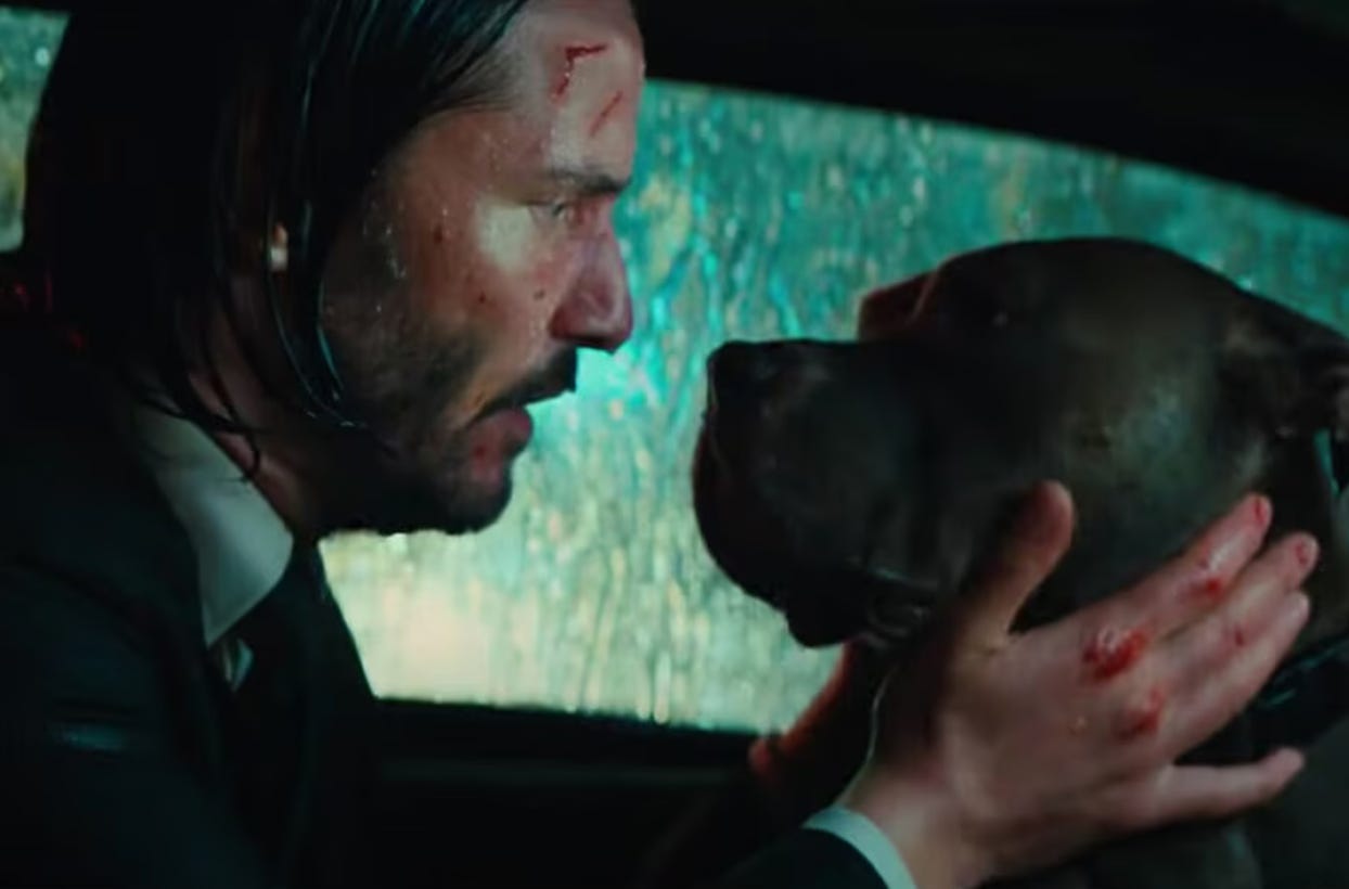 John Wick and his dog John Wick and his dog