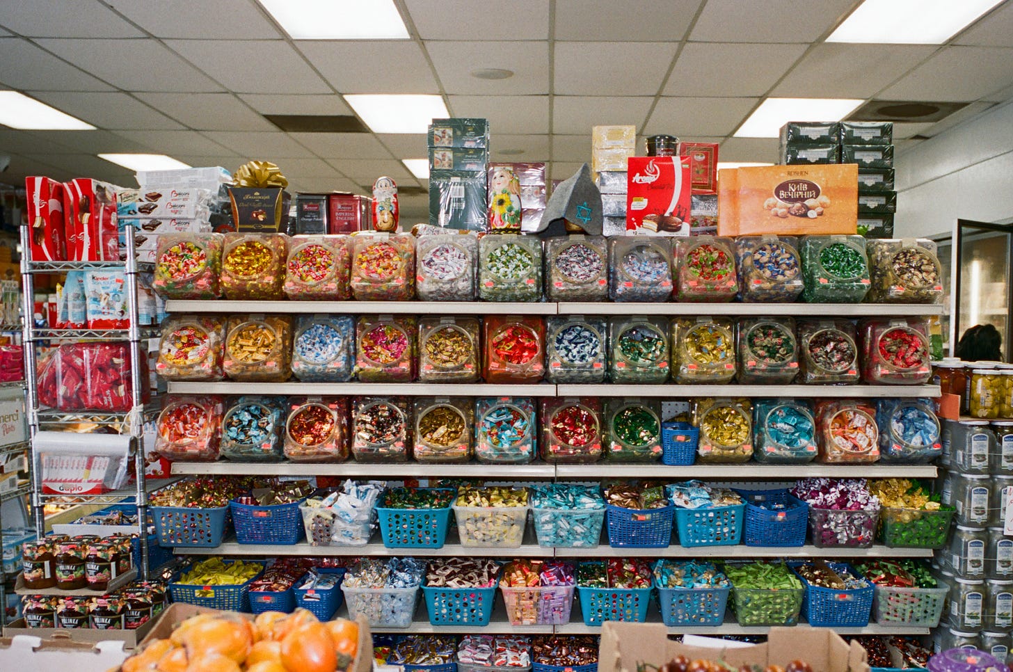 The candy wall at Odessa Grocery The candy wall at Odessa Grocery