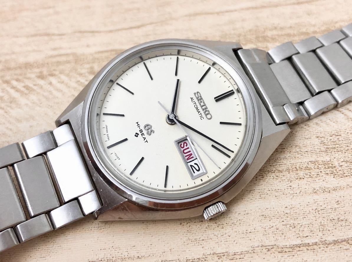 Grand Seiko GS Grand Seiko 5645-7010 Automatic Winding Caliber 5645 25 jewels Hi-beat 28800bph 1971 Showa 46