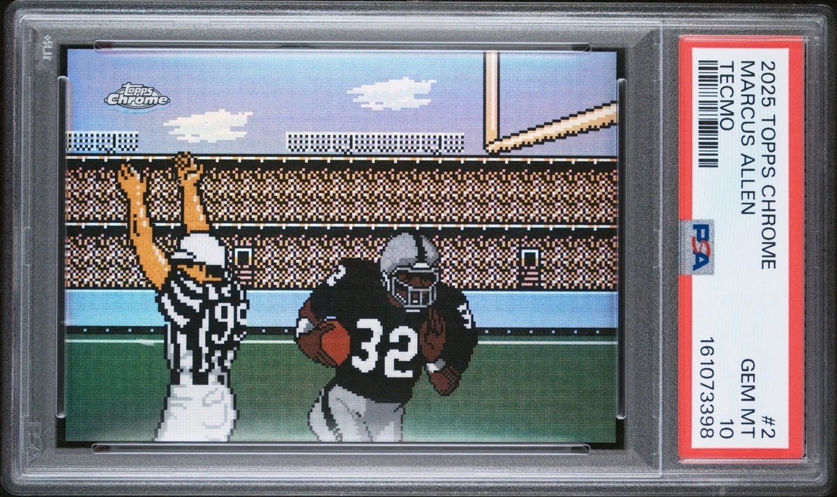 2025 TOPPS CHROME TECMO #2 MARCUS ALLEN PSA 10 2025 TOPPS CHROME TECMO #2 MARCUS ALLEN PSA 10