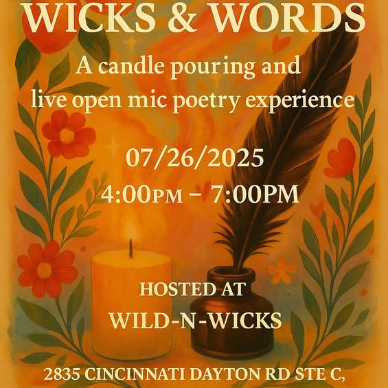 Wicks & Words: A candle pouring and live poetry event