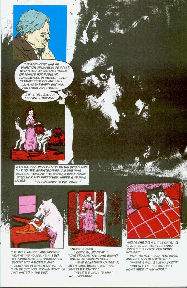 Re-reading The Sandman. This classic version of Red Riding Hood always  disturbed me. : r/comics