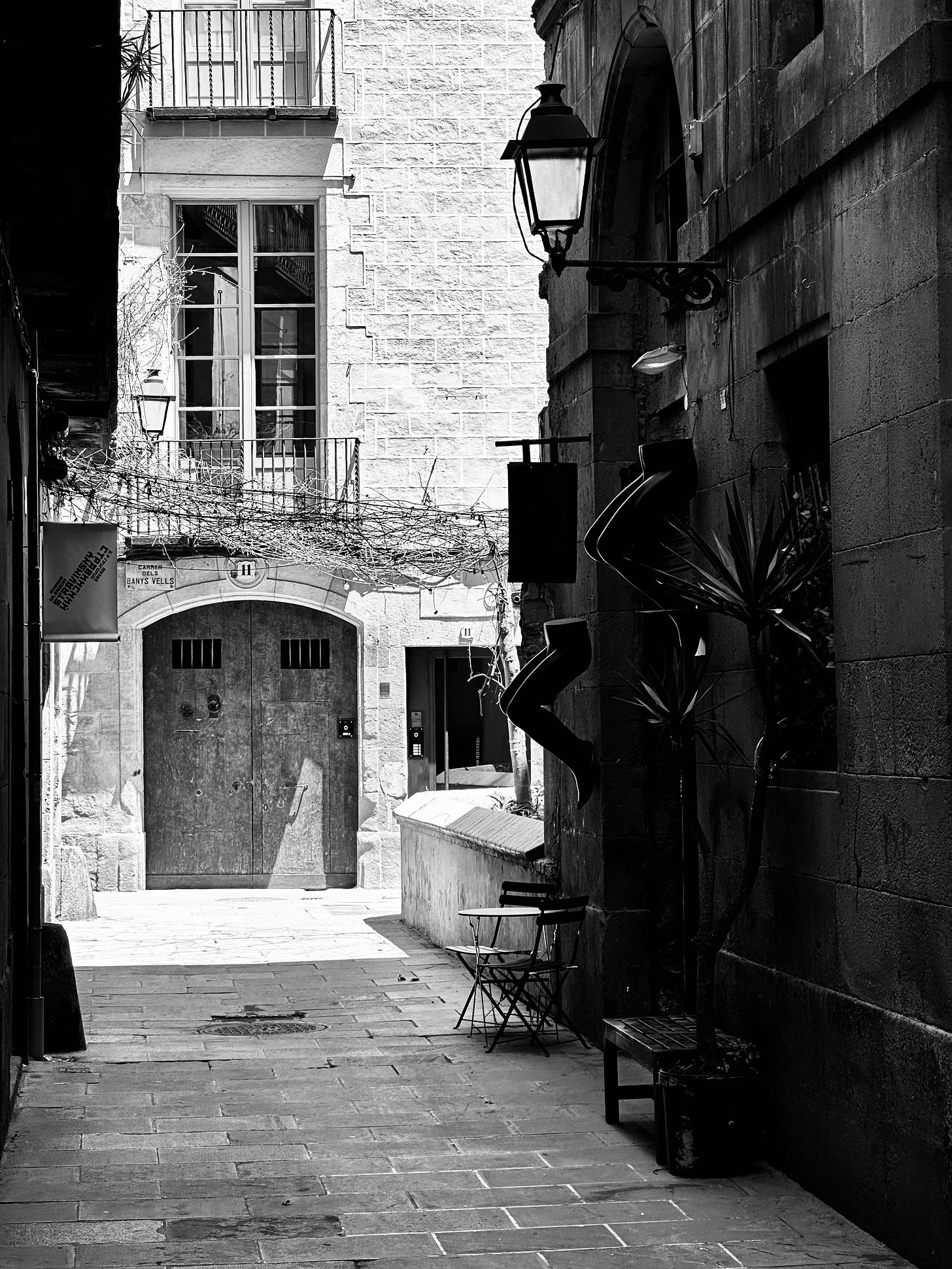 Shadowed Passages: A Quiet Corner of Barcelona Shadowed Passages: A Quiet Corner of Barcelona