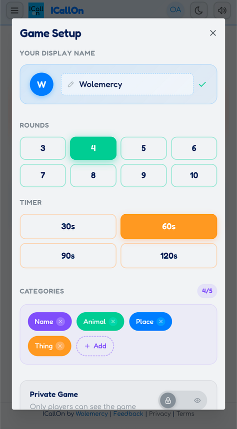 ICallOn Gameplay Screens