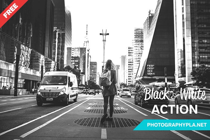 Black & White Matte Photoshop Action