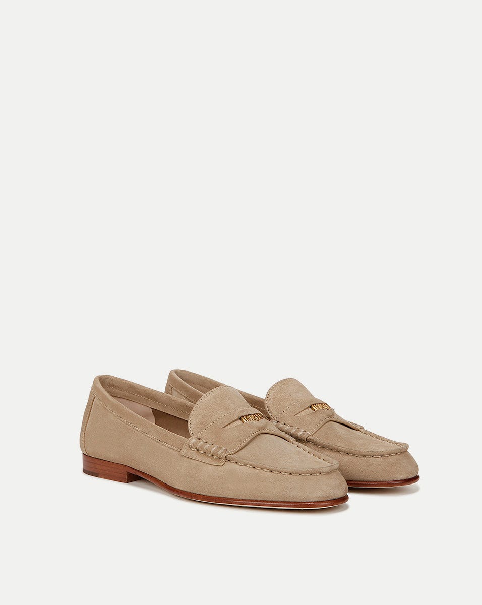 Penny Suede Loafer - Sand Penny Suede Loafer - Sand