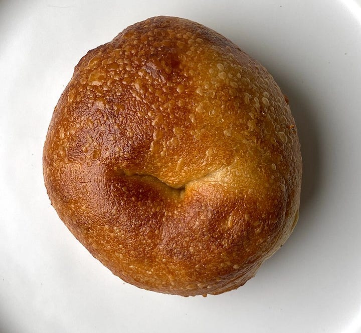 Tops of the plain and everything bagels.