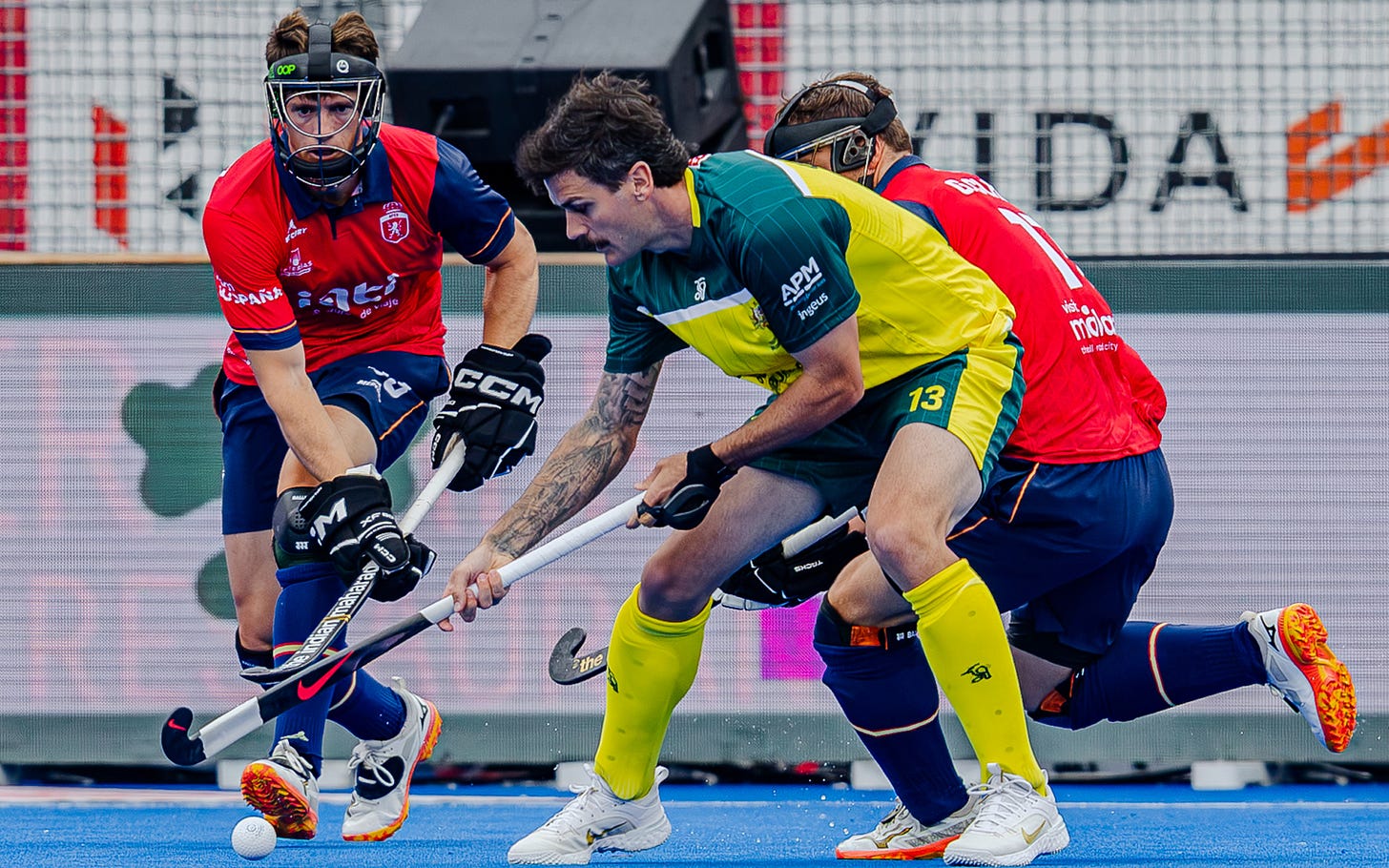Partido España vs. Australia. Mundial de Hockey Hierba 2026. Foto: RFEH Partido España vs. Australia. Mundial de Hockey Hierba 2026. Foto: RFEH