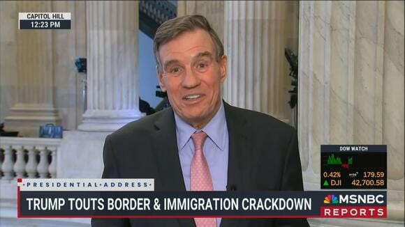 Sen. Mark Warner Visits MSNBC to Awkwardly Walk Back His Praise of Trump On  Fox: 'My Words Yesterday… Were Not Great' - NewsBreak
