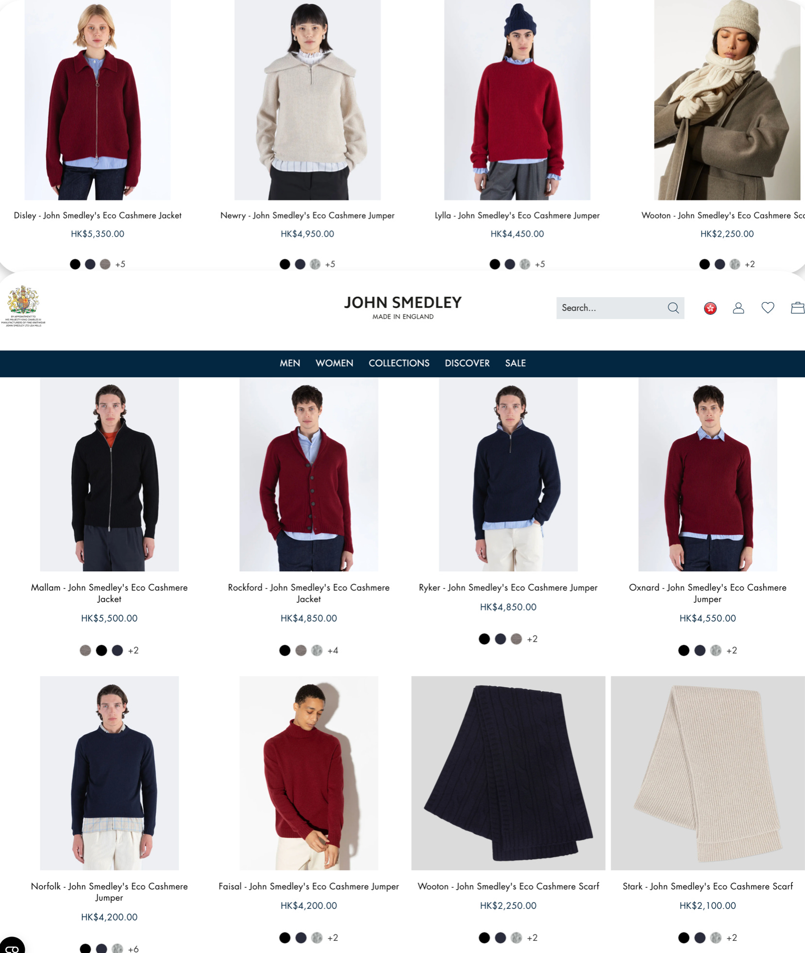 John Smedley | Royal Warrant Sea Island Cotton & Fine Wool