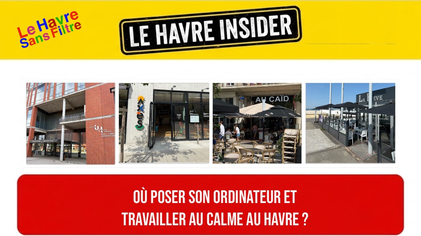 image de une de la page Où poser son ordinateur et travailler au calme au Havre ? La BU, co working AXES bar le CAID et un des restaurant de la plage : LA HEVE