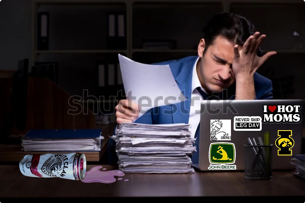 Pictured: Brentley Albright studying late at the Boyd Law Library
