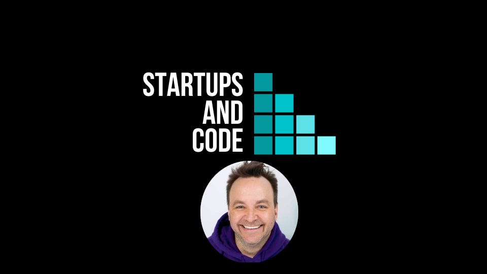 A picture of John and Startups and Code logo A picture of John and Startups and Code logo