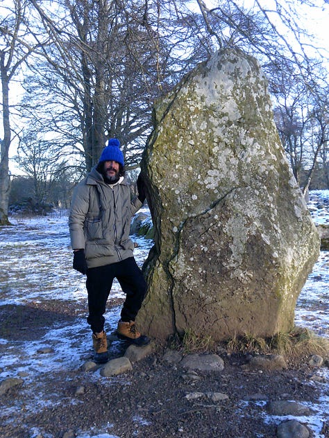 Standing Stones in the Clava Cairns in Culloden Moor (near Inverness), and in the isle of Arran.