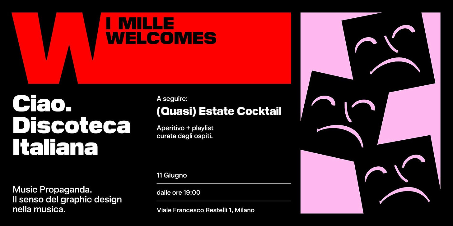I  MILLE Welcomes: Ciao. Discoteca Italiana