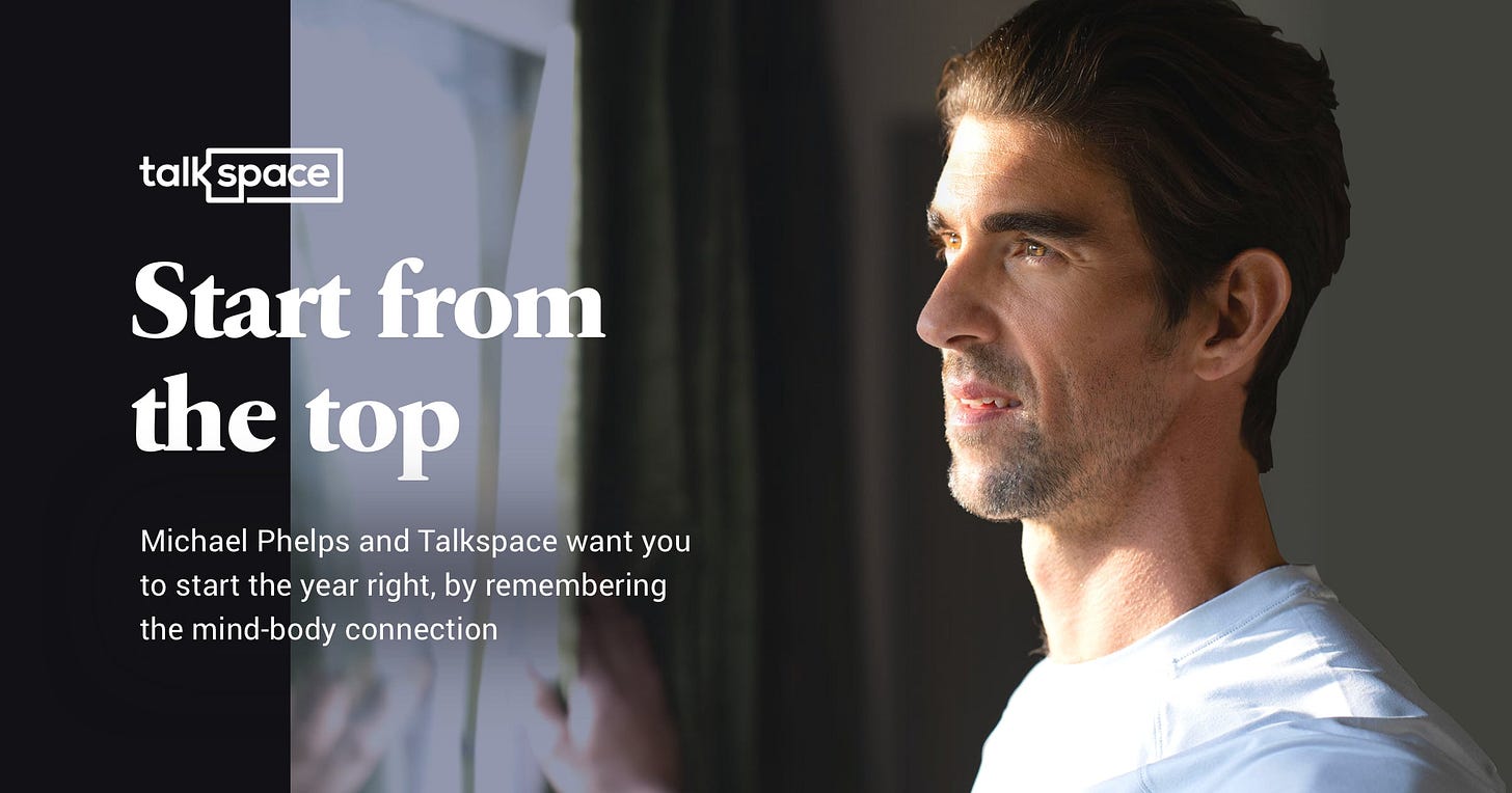 Michael Phelps x Talkspace | January Start from the Top Campaign Giveaway