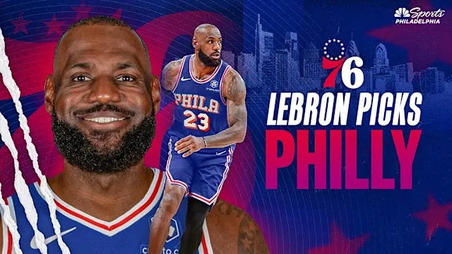 LeBron James heading to Philadelphia, joining Sixers on two-year deal -  Yahoo Sports