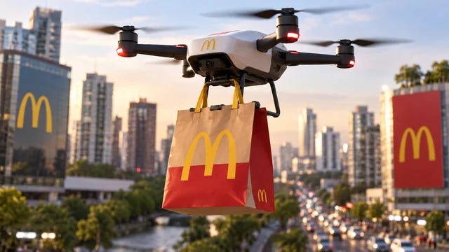 McDonald's começa a entregar lanches com drones - Canaltech McDonald's começa a entregar lanches com drones - Canaltech