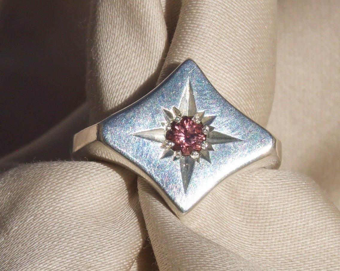 Size 7 / Strawberry Starry Eyed Signet