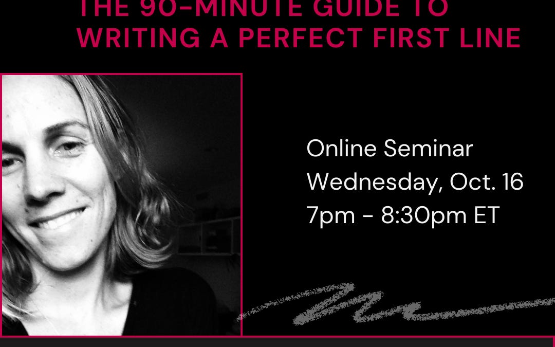 Letter First Line Ace Your Opening Words: The 90-Minute Guide to Writing a Perfect First Line